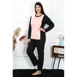 Moda Çizgi 202213 Büyük Beden Penye Uzun Kol Kadın Pijama Takımı