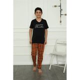 Moda Çizgi 20395 Siyah Penye Erkek Çocuk Pijama Takımı