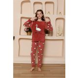 Moda Çizgi 20525 Vizon Welsoft Polar Kız Çocuk Pijama Takımı