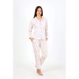 Moda Çizgi 2776 Ekru Penye Uzun Kol Kadın Pijama Takımı