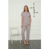 Moda Çizgi 4166 Beyaz Penye Kadın Pijama Takımı