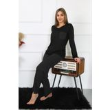 Moda Çizgi 4193 Uzun Kol Penye Kadın Pijama Takımı
