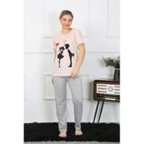Moda Çizgi 4207 Kısa Kol Penye Kadın Pijama Takımı