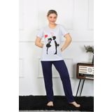 Moda Çizgi 4208 Kısa Kol Penye Kadın Pijama Takımı