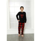 Moda Çizgi 4634 Siyah Welsoft Polar Erkek Çocuk Pijama Takımı