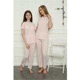 Moda Çizgi 50107 Anne Kız Aile Penye Pijama Takım