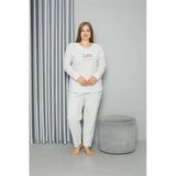 Moda Çizgi 808050 Welsoft Polar Büyük Beden Kadın Pijama Takımı