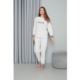 Moda Çizgi 8515 Beyaz Welsoft Polar Kadın Pijama Takımı