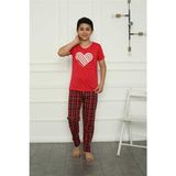 Moda Çizgi Erkek Çocuk Penye Pijama Takım 20391 - Kırmızı - 5 - 6 Yaş
