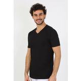 Moda Çizgi Erkek V Yaka Siyah Penye Atlet 6560