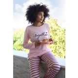 Moda Çizgi Kadın Penye Uzun Kol Pijama Takım 4190