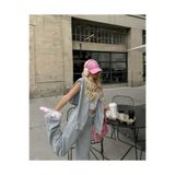 Moda Days Unisex Pudra Pembe Nakışlı Pamuklu Beyzbol Şapkası Ayarlanabilir Kasket