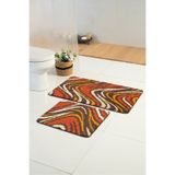 Moda Dekor Milenyum Burn Kiremit 60x100 - 60x50 Cm 2'li Banyo Paspası