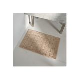 Moda Dekor Pamuklu Nevis Bej 50x80cm Tekli Banyo Paspası | Kaydırmaz Taban,Yıkanabilir |