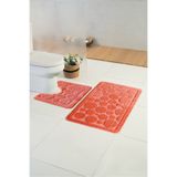 Moda Dekor Standart Bubbles Turuncu 50x80 cm + 50x40cm 2'li Banyo Paspası