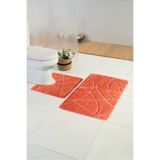 Moda Dekor Standart Cross Turuncu 50x80 cm + 50x40cm 2'li Banyo Paspası