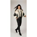 Moda Derili Garnili Peluş Mont - XL - Siyah