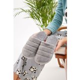 Moda Devrin Gri Önü Kapalı Sessiz Taban Terlik Ev Terliği