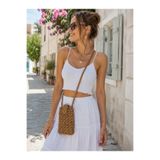 MODA El Yapımı Örgü Çapraz Askılı Kadın Mini Telefon Çantası