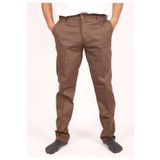MODA Erkek Rahat Klasik Kesim Geniş Paça Normal Kalıp Comfort Fermuarlı Keten Pantolon Tek Renk