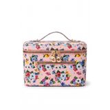 Moda fiesta Çiçek Desenli Makyaj Çantası Aynalı Seyahat Kozmetik Düzenleyici El Çantası 21x14x14 cm