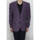 Moda Fistan Store Erkek Bordo Ekose Kareli Klasik Kesim Normal Kalıp Çift Düğme Büyük Beden Blazer Ceket - 6 Drop - 58 / 6
