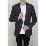 Moda Fistan Store Erkek Füme Ekose Kareli Italyan Kesim Dar Kalıp Çift Düğme Kışlık Blazer Ceket - 6 Drop - 48 / 6