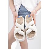 Moda Frato Modafrato JUNE Dolgu Taban Kadın Terlik Yüksek Platform Plaj Deniz Havuz Terliği