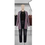 MODA GLORY Kadın Renkli Zikzak Desenli Mevsimlik Ceket - Çok Renkli Desenli
