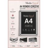 Moda Hayal A4 Rondo Çerçeve - Afiş Çerçevesi - Belge Çerçevesi - Açılır Kapanır Plastik Çerçeve