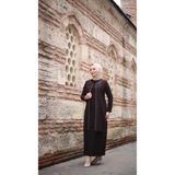 Moda İncir BÜYÜK BEDEN PAPATYA TAŞLI ANNE ELBİSESİ