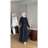 MODA Kadın Düğmeli Trençkot | Kendi Kumaşından Kemerli Model