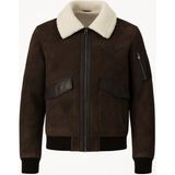Moda Kahverengi Içi Kürklü Deri Ceket - 5XL - Kahrengi - Taba