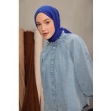 Moda Kaşmir Cosy Cotton Serisi Saks Mavisi Şal