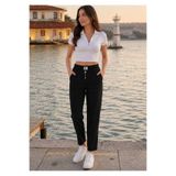 Moda Kazanç siyah havuç paça pantolon