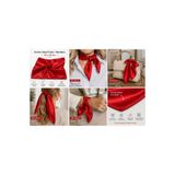 MODA Kırmızı saten Fular Bandana 45 x45 cm