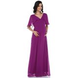 MODA LABİO Melek Kol Hamile Elbisesi Mor