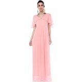 MODA LABİO Melek Kol Hamile Elbisesi Pudra
