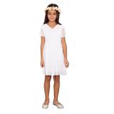 Moda Labio - Melek Kol Kız Çocuk Elbisesi Beyaz - 1 - 2 Yaş