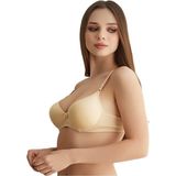 Moda Lady Kadın Dolgulu Telli Günlük Sütyen - 90B - Bej - Ten