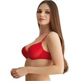 Moda Lady Kadın Dolgulu Telli Günlük Sütyen - 90B - Kırmızı