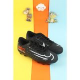 Moda Lime Çocuk Krampon Çim Saha Erkek Çocuk Futbol Ayakkabı Çivili Futbol Spor Ayakkabısı - Kırmızı