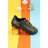 Moda Lime Erkek Çocuk Krampon Çim Saha Erkek Çocuk Futbol Ayakkabı Çivili Futbol Spor Ayakkabısı - Altın
