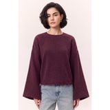 Moda Lippa Bordo Müslin Salaş Bluz