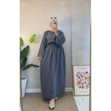 Moda Lippa Koyu Gri Müslin Salaş Takım