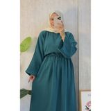 Moda Lippa Petrol Yeşil Müslin Salaş Bluz