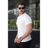 Moda Loris Erkek Kısa Kollu Yakalı Tişört - Beyaz