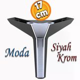 Moda Lüks Mobilya Oturma Grubu Kanepe Tv Ünitesi Konsol Koltuk Ayağı Baza Ayakları Siyah Krom 17 Cm