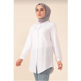 MODA MAÇKA PARK Kadın Beyaz Boyfriend Gömlek Tunik