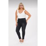 Moda Mark Real Kadın Beli Lastikli Kot Tayt Pantolon / Toparlayıcı /yüksek Bel /büyük-Küçük-Beden - 42 - Füme